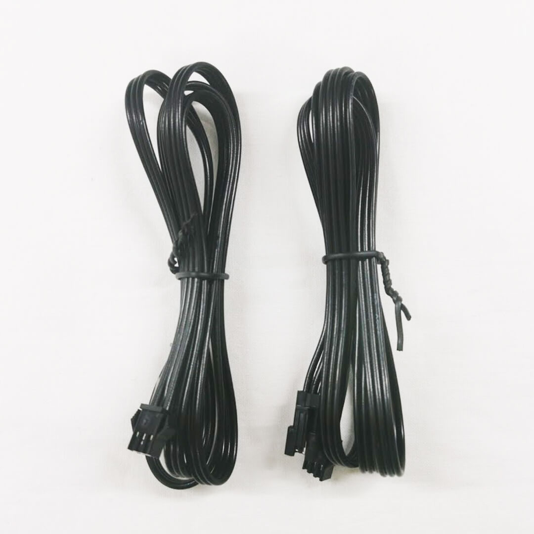 Extension cable - black 3pin - 2pcs